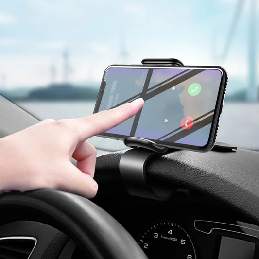 Universeller Armaturenbrett-Autotelefonhalter mit einfacher Clip-Halterung für GPS-Navigation.