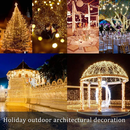 Solar LED Fairy Lights: 42M, 400 LEDs, Waterproof, Outdoor Decoration