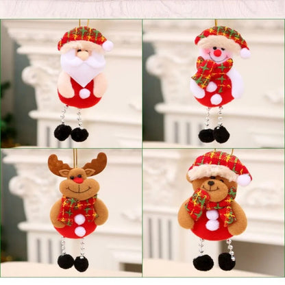 Christmas Tree Accessories Cloth Small Pendant Gifts 4pcs