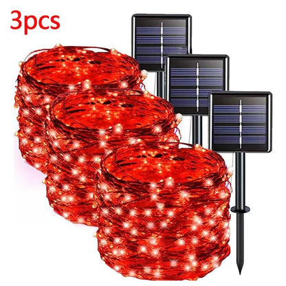 Solar LED Fairy Lights: 42M, 400 LEDs, Waterproof, Outdoor Decoration