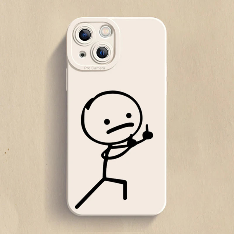 Cartoon Matchman Shockproof iPhone Case