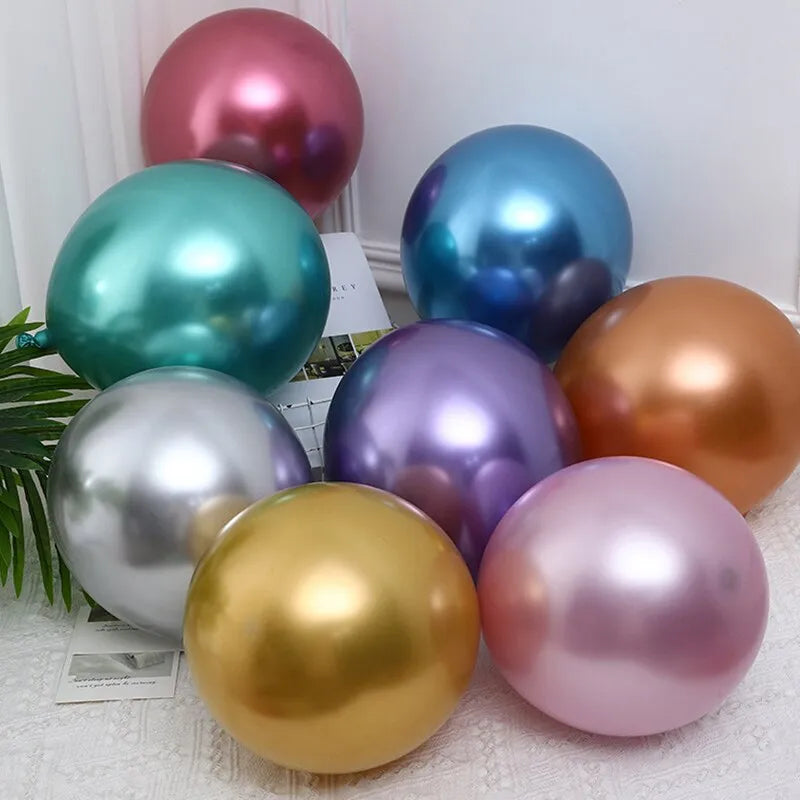 Metallic Balloons: 10-Inch, Perfect for Weddings, Parties, and Celebrations