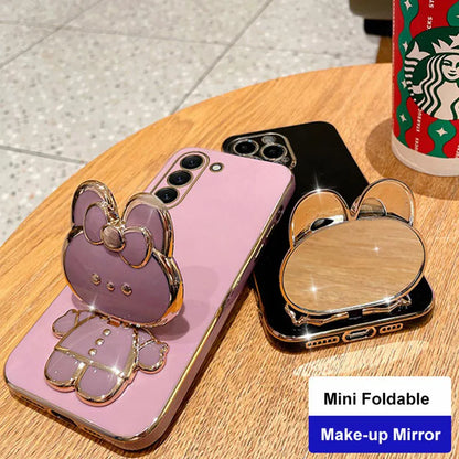 Mirror Plating Phone Holder Case for Samsung Galaxy