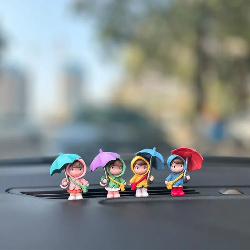 Cute Umbrella Couple Car Interior Decorations