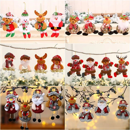 Christmas Tree Accessories Cloth Small Pendant Gifts 4pcs