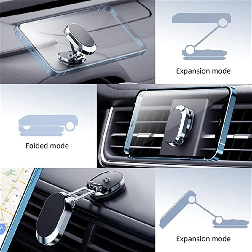 Foldable Magnetic Car Phone Holder – Universal Stand for Air Vent