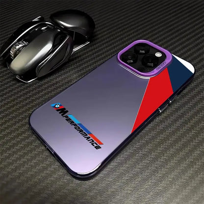 Durable BMW soft silicone case for iPhone 13 Plus with non-slip grip