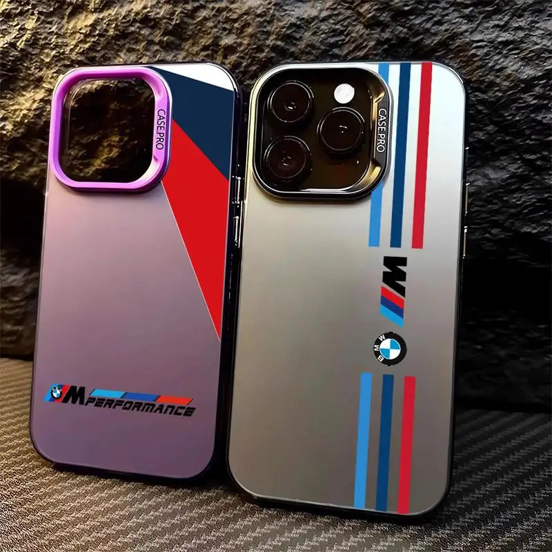 Durable BMW soft silicone case for iPhone 13 Plus with non-slip grip