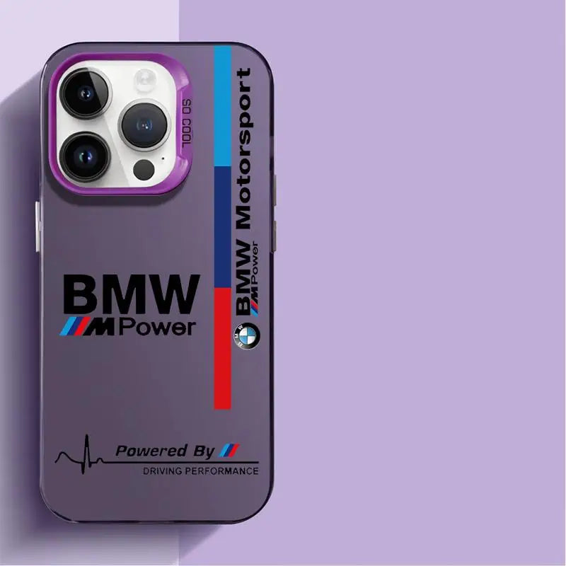 Durable BMW soft silicone case for iPhone 13 Plus with non-slip grip