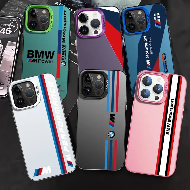 BMW luxury soft silicone iPhone 15, 16 Pro Max case