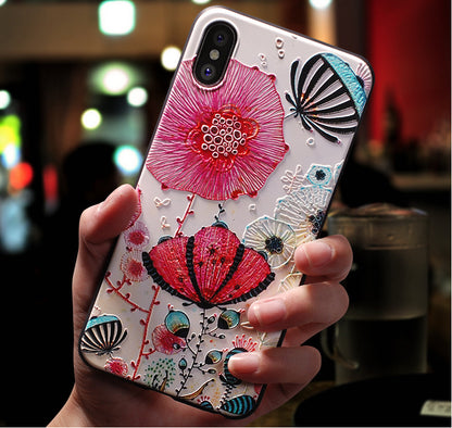 Embossed Frosted Soft Shell: Inspired Mobile Phone Case