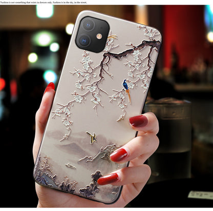 Embossed Frosted Soft Shell: Inspired Mobile Phone Case