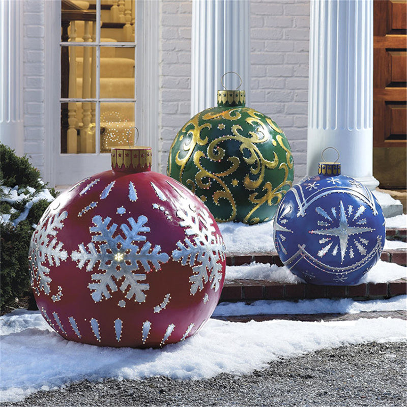 Outdoor PVC 60CM Inflatable Christmas Ornament Ball