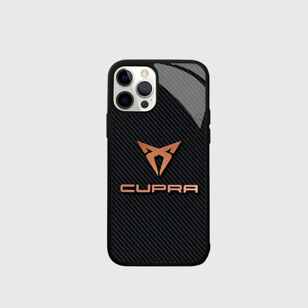 Front view of Cupra Racing Magnetic Phone Case for iPhone 11-15 in stylish design