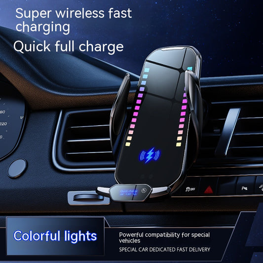 Wireless Charging Car Phone Holder with Intelligent Sound Wave Activation