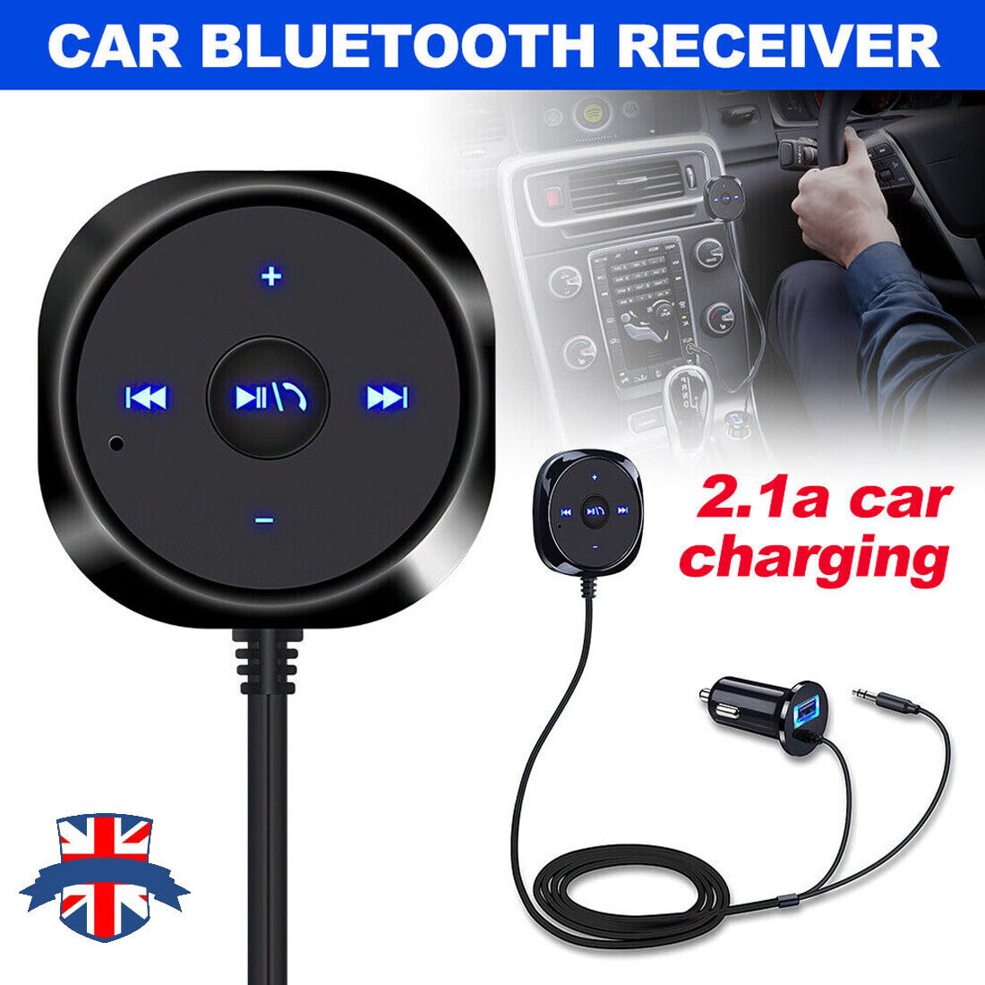 Wireless AUX Bluetooth Receiver for Car Stereo Speaker