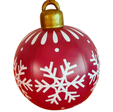 Aufblasbarer Weihnachtskugel aus PVC für den Außenbereich, 60 cm