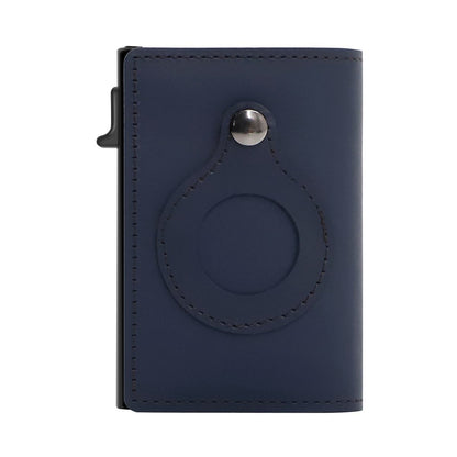 Men's Minimalist Genuine Leather Wallet with RFID for AirTag