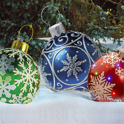 Outdoor PVC 60CM Inflatable Christmas Ornament Ball