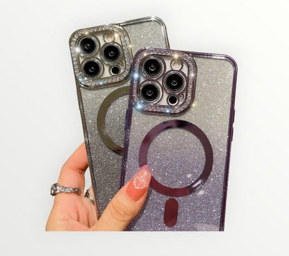 Electroplating Gradient Glitter Rhinestone Mobile Phone Cases