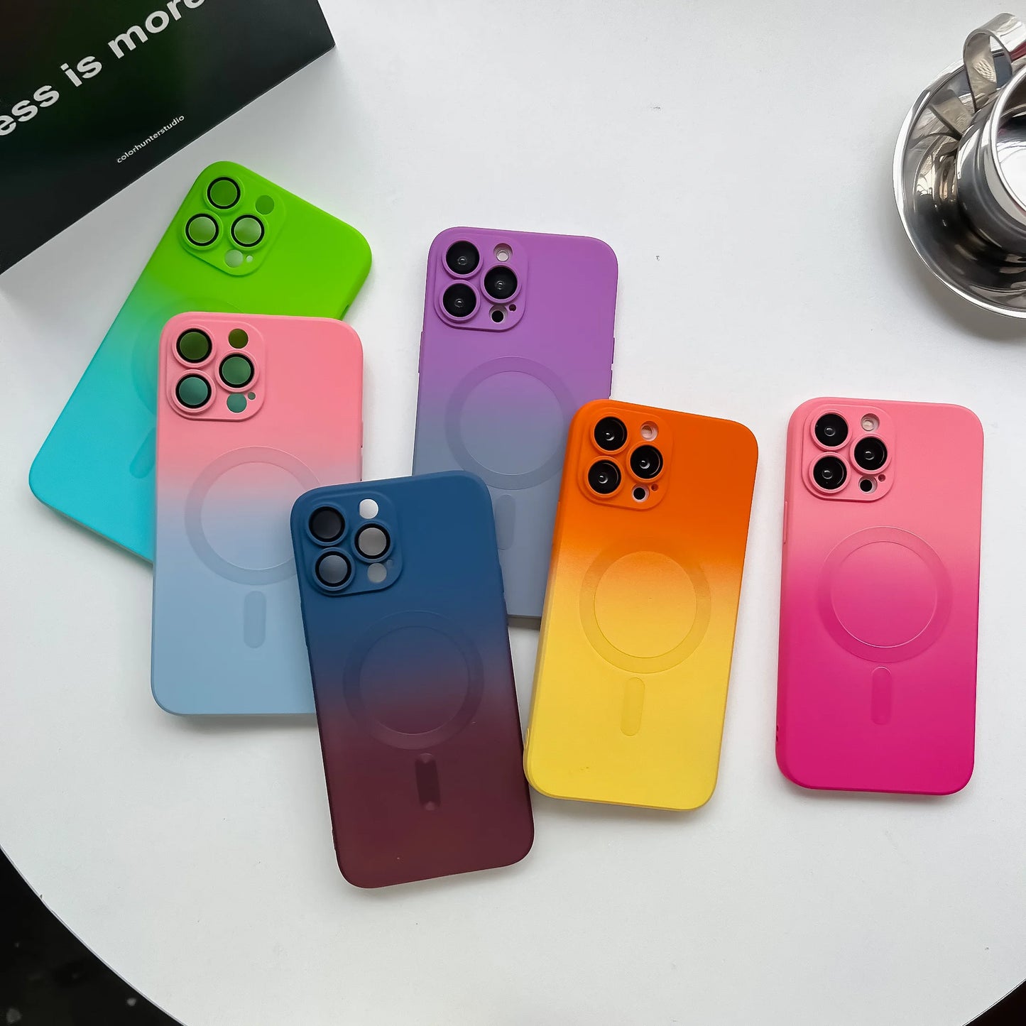 lightweight design of the Gradient Dual-Color Magnetic Liquid Silicone iPhone Case