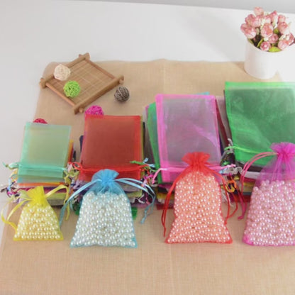 Organza Gift Bags Perfect for Jewelry, Weddings, Christmas & Candy Gifts