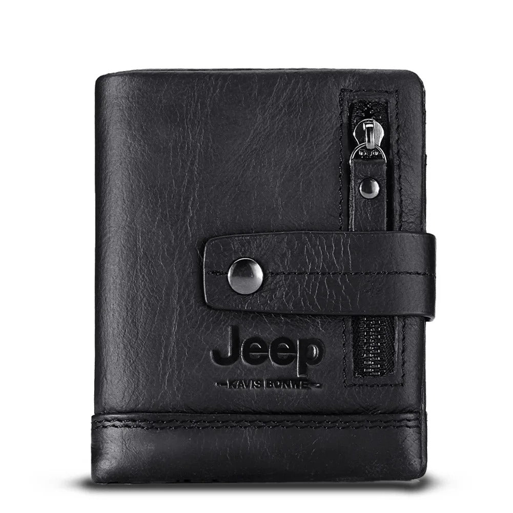 Men's 100% Genuine Leather Wallet: Coin Purse & Card Holder