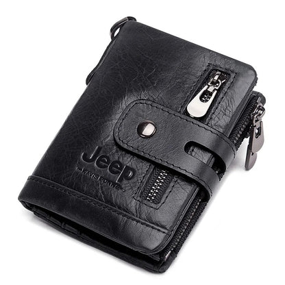 Men's 100% Genuine Leather Wallet: Coin Purse & Card Holder