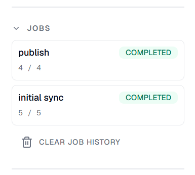 Glossary section in the sidebar
